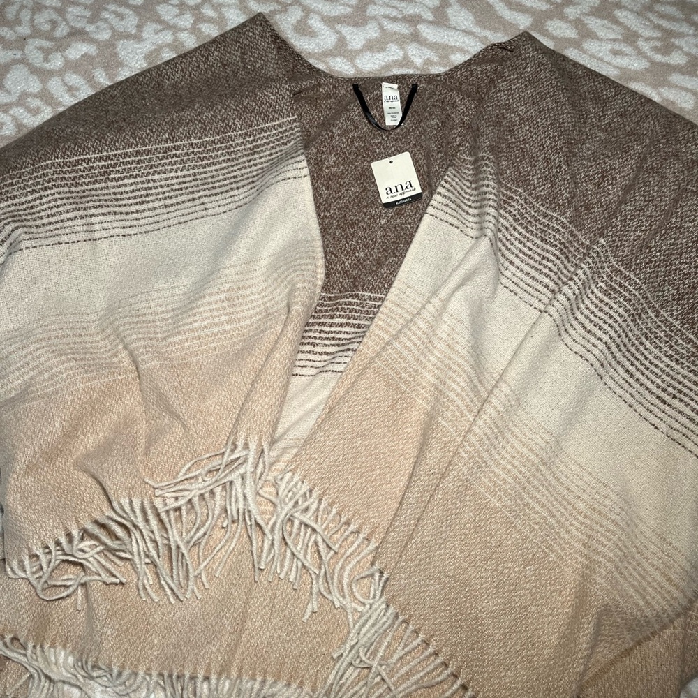 a.n.a Brown and Cream Women's Sweater